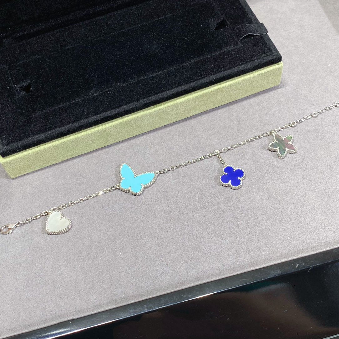 [Vellora Opalyn]LUCKY SPRING SILVER BRACELET 4 MOTIF