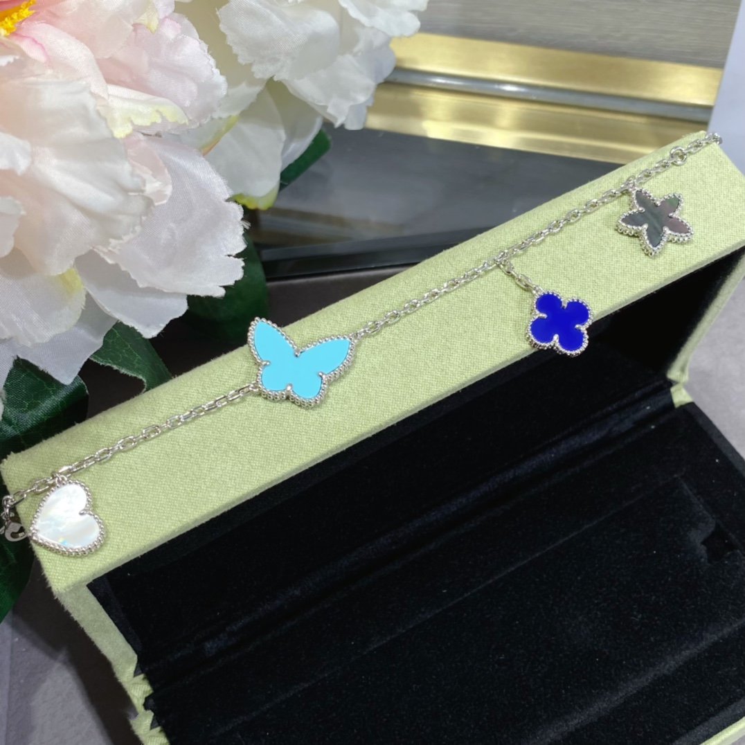 [Vellora Opalyn]LUCKY SPRING SILVER BRACELET 4 MOTIF
