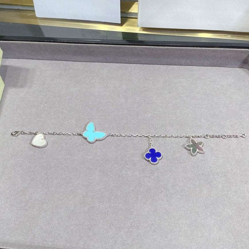 [Vellora Opalyn]LUCKY SPRING SILVER BRACELET 4 MOTIF