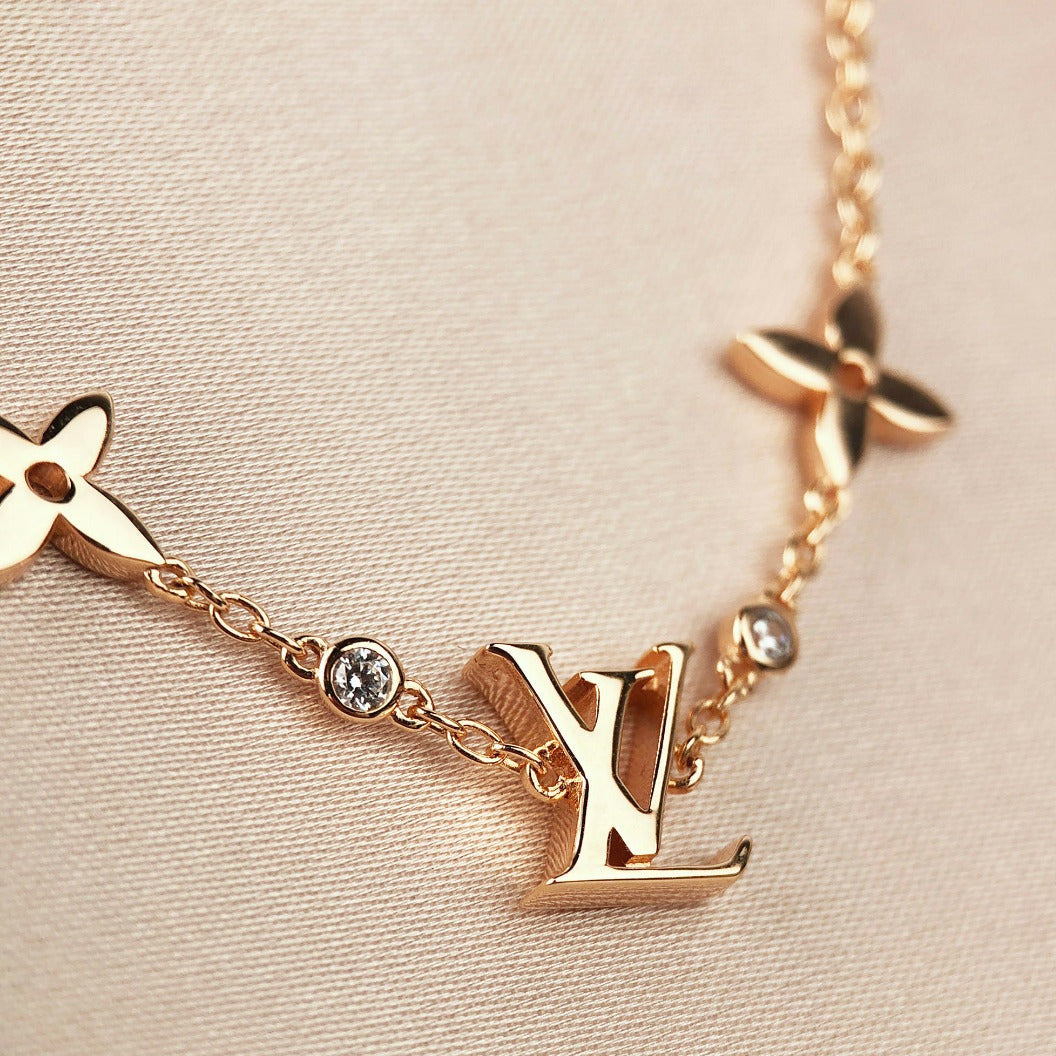 [Vellora Opalyn]STAR AND SUN 7 MOTIFS GOLD BRACELET