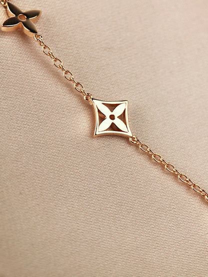 [Vellora Opalyn]STAR AND SUN 7 MOTIFS GOLD BRACELET