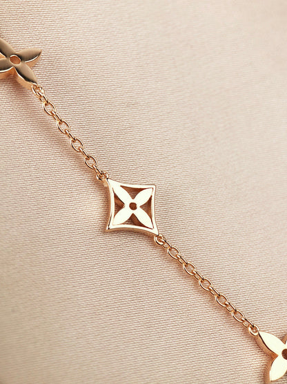 [Vellora Opalyn]STAR AND SUN 7 MOTIFS GOLD BRACELET