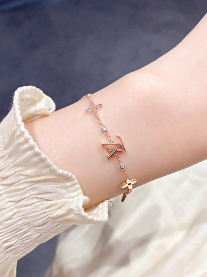 [Vellora Opalyn]STAR AND SUN 7 MOTIFS GOLD BRACELET