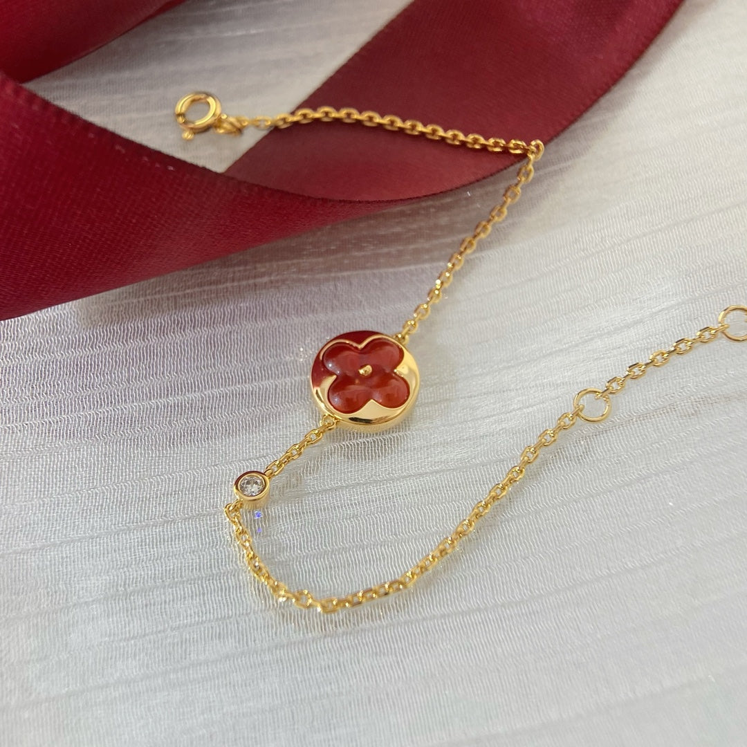 [Vellora Opalyn]SUN PEDANT CARNELIAN BRACELET