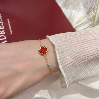 [Vellora Opalyn]SUN PEDANT CARNELIAN BRACELET