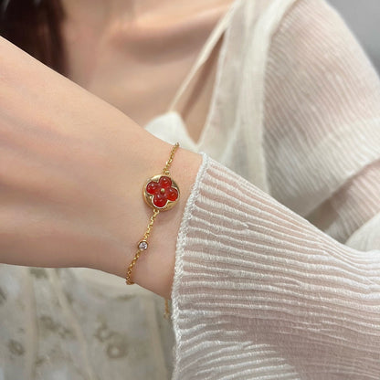 [Vellora Opalyn]SUN PEDANT CARNELIAN BRACELET