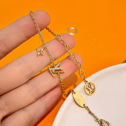 [Vellora Opalyn]LOGO STAR MOTIF GOLD BRACELET