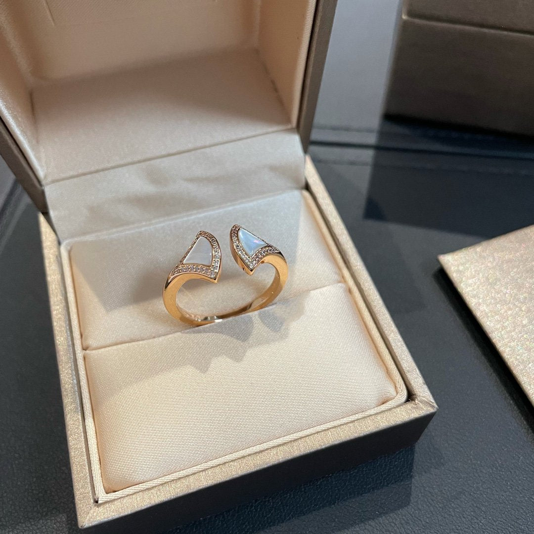 [Vellora Opalyn]DREAM MOP DIAMOND OPEN RING