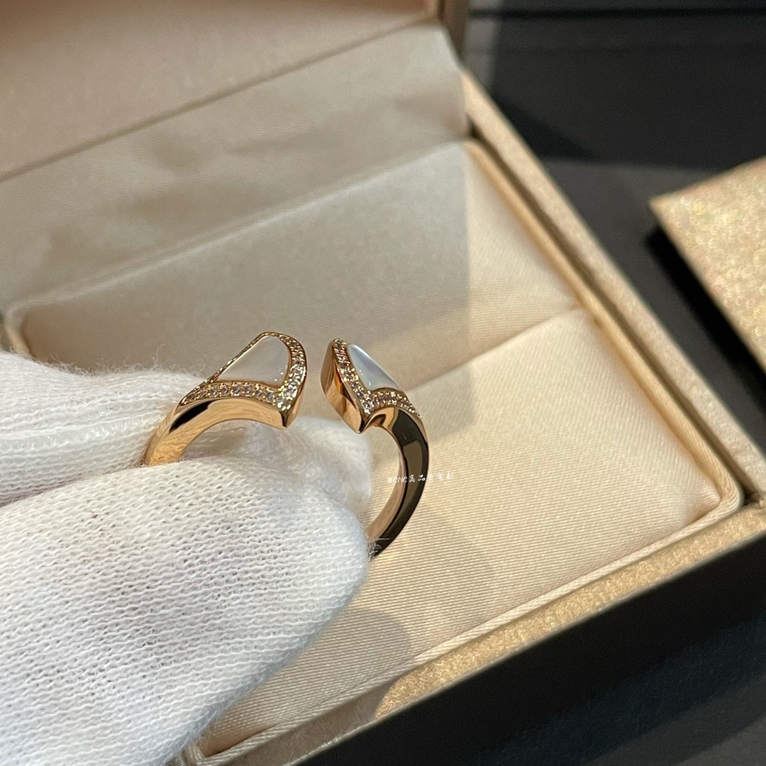 [Vellora Opalyn]DREAM MOP DIAMOND OPEN RING