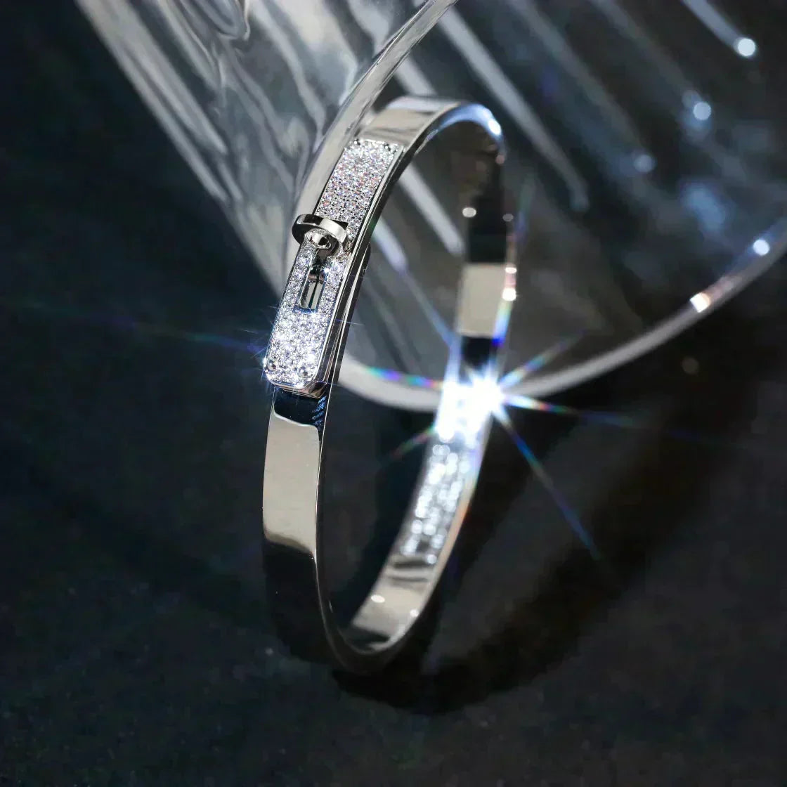 [Vellora Opalyn]KELLY SILVER DIAMOND BRACELET
