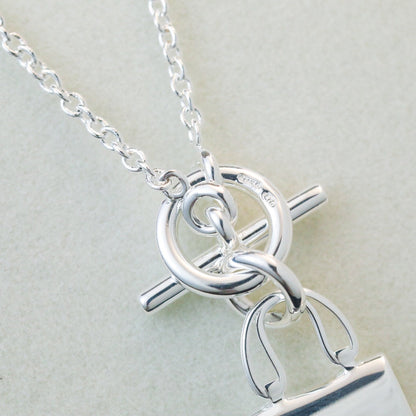 [Vellora Opalyn]POP H PEDANT SILVER NECKLACE
