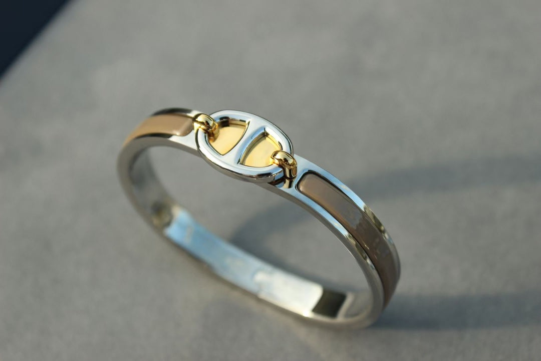 [Vellora Opalyn]CLIC CHAINE SILVER BRACELET