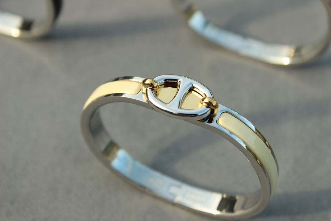 [Vellora Opalyn]CLIC CHAINE SILVER BRACELET
