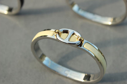 [Vellora Opalyn]CLIC CHAINE SILVER BRACELET