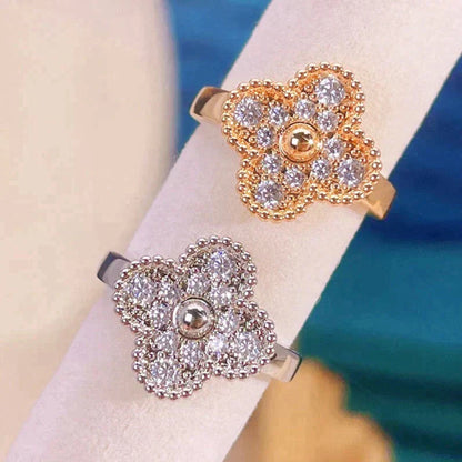 [Vellora Opalyn]CLOVER DIAMOND RING