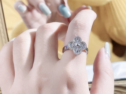 [Vellora Opalyn]CLOVER DIAMOND RING