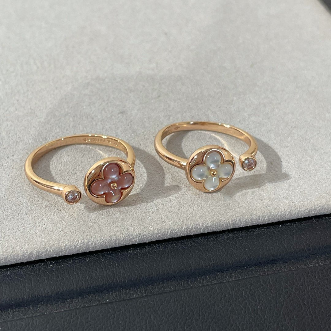 [Vellora Opalyn]SUN 1 DIAMOND PINK MOP RING