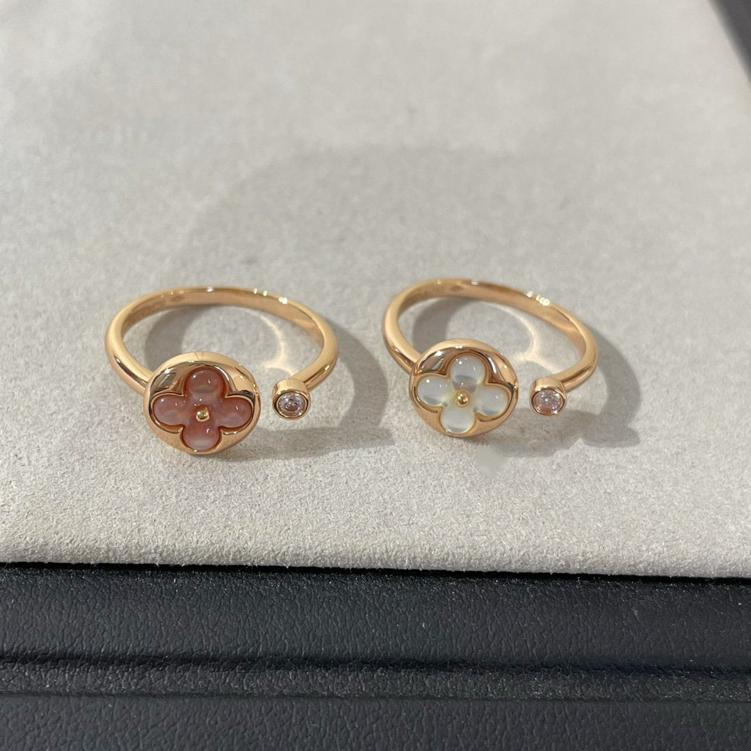 [Vellora Opalyn]SUN 1 DIAMOND PINK MOP RING