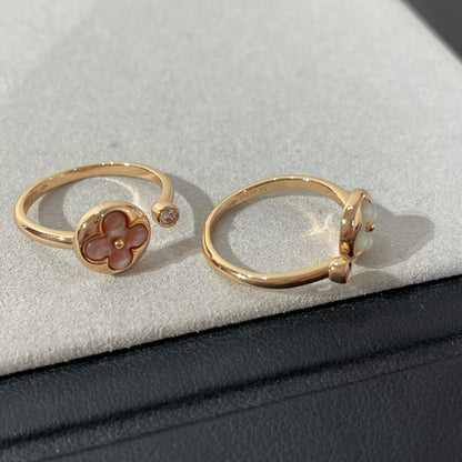 [Vellora Opalyn]SUN 1 DIAMOND PINK MOP RING