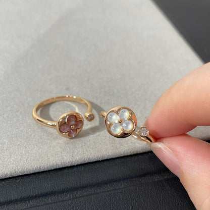 [Vellora Opalyn]SUN 1 DIAMOND PINK MOP RING