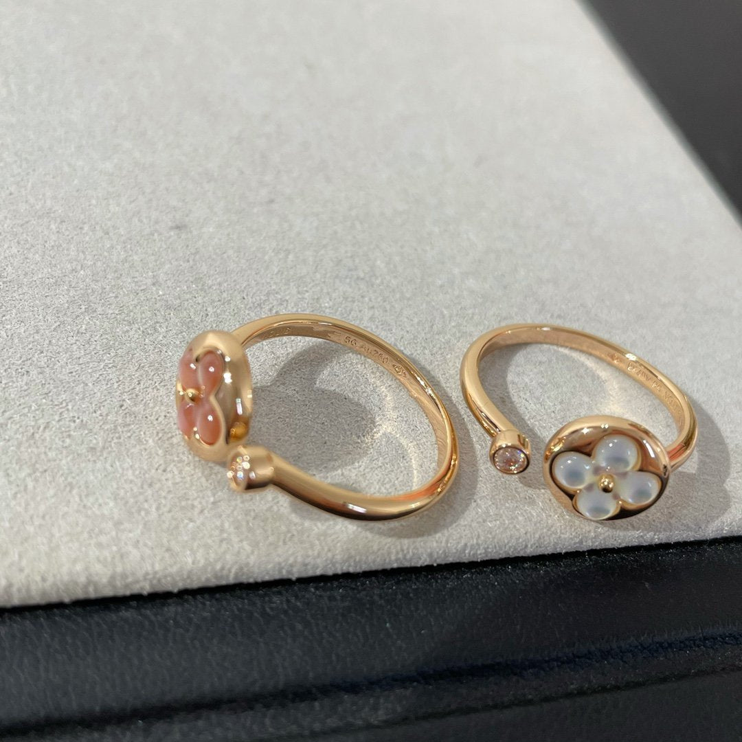 [Vellora Opalyn]SUN 1 DIAMOND PINK MOP RING