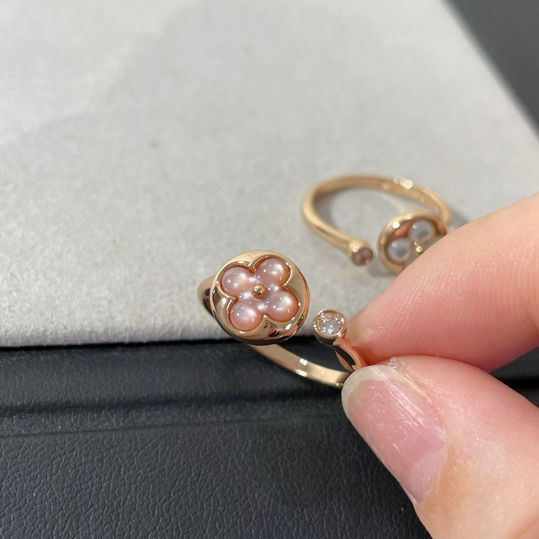 [Vellora Opalyn]SUN 1 DIAMOND PINK MOP RING