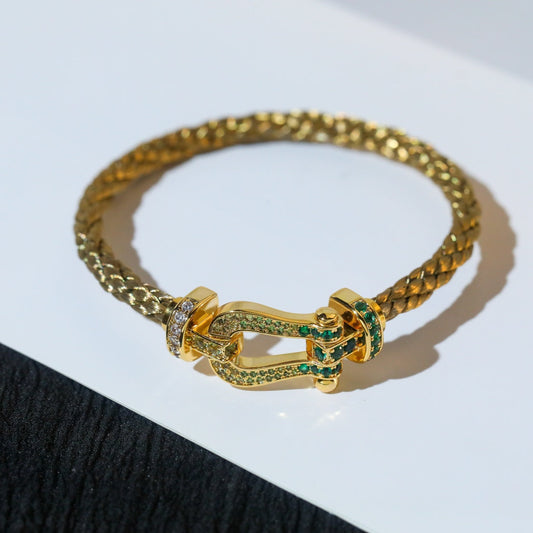 [Vellora Opalyn]FORCE 10 GOLD GREEN DIAMOND PAVED