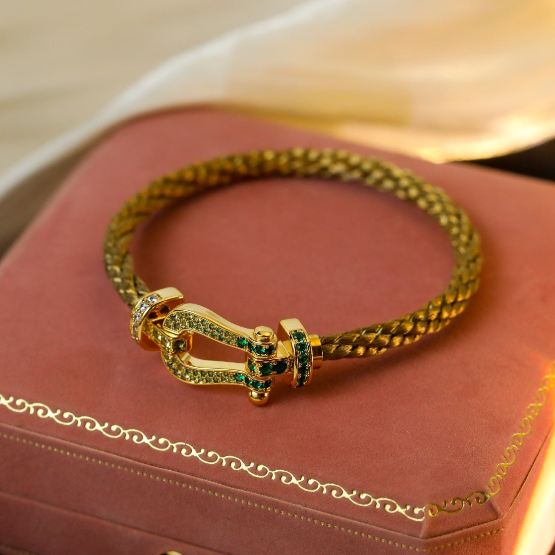 [Vellora Opalyn]FORCE 10 GOLD GREEN DIAMOND PAVED