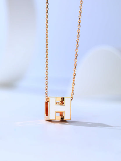 [Vellora Opalyn]H CAGE PINK GOLD NECKLACE
