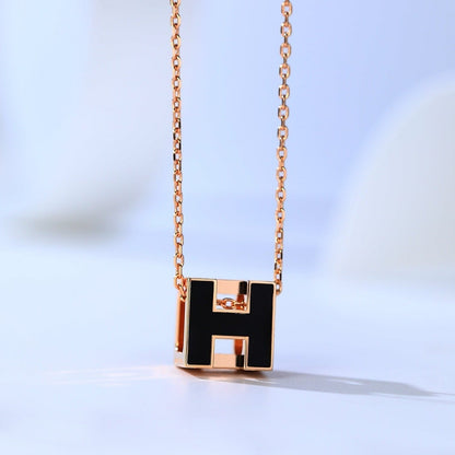 [Vellora Opalyn]H CAGE PINK GOLD NECKLACE