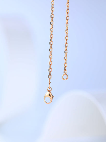 [Vellora Opalyn]H CAGE PINK GOLD NECKLACE