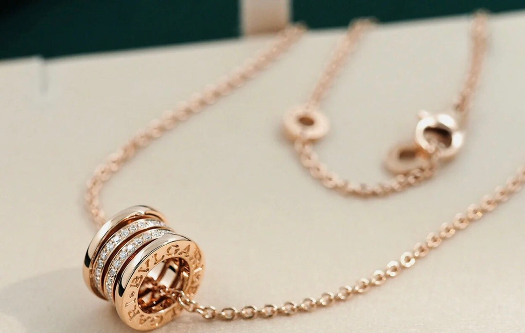 [Vellora Opalyn]ZERO 1 PINK GOLD DIAMOND NECKLACE