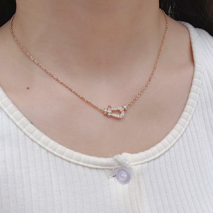 [Vellora Opalyn]FORCE 10 PINK GOLD DIAMOND NECKLACE