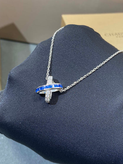 [Vellora Opalyn]LIENS DIAMOND SILVER NECKLACE