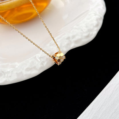 [Vellora Opalyn]BEE MINI PEDANT DIAMOND NECKLACE