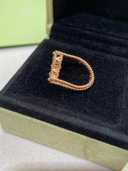 [Vellora Opalyn]CLOVER RIVERSIBLE ROSE GOLD RING