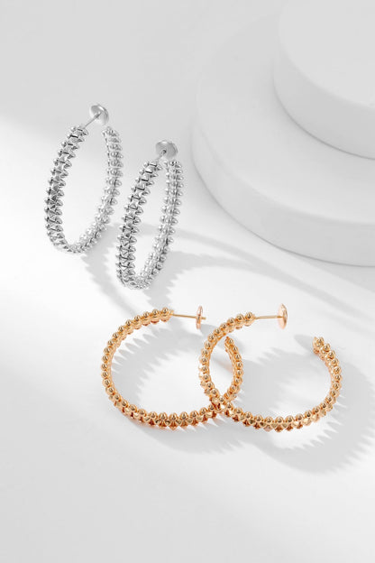 [Vellora Opalyn]CLASH HOOP EARRINGS