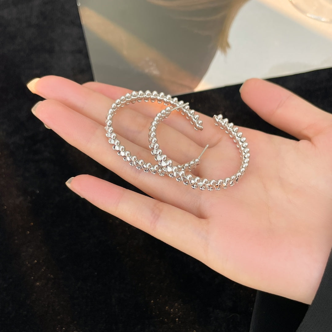 [Vellora Opalyn]CLASH HOOP EARRINGS