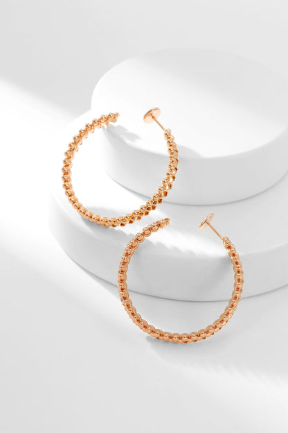 [Vellora Opalyn]CLASH HOOP EARRINGS