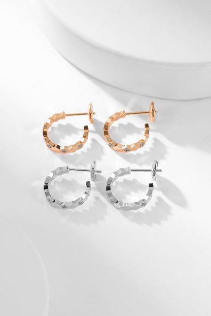 [Vellora Opalyn]BEE LOVE DIAMOND HOOP EARRINGS
