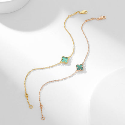 [Vellora Opalyn]CLOVER BRACELET MALACHITE 1 MOTIF