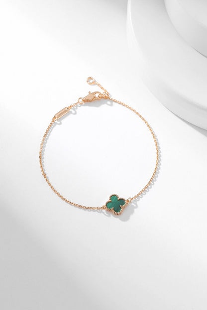 [Vellora Opalyn]CLOVER BRACELET MALACHITE 1 MOTIF