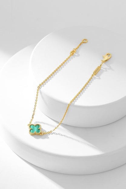 [Vellora Opalyn]CLOVER BRACELET MALACHITE 1 MOTIF