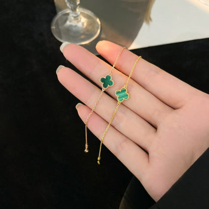 [Vellora Opalyn]CLOVER BRACELET MALACHITE 1 MOTIF