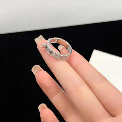 [Vellora Opalyn]KELLY SILVER DIAMOND RING