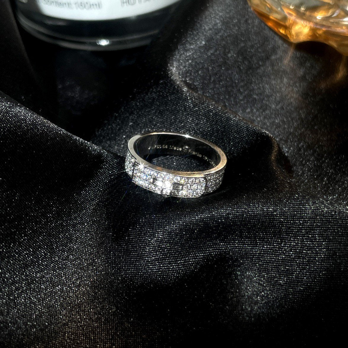 [Vellora Opalyn]KELLY SILVER DIAMOND RING