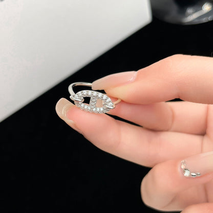 [Vellora Opalyn]RONDE SMALL SILVER DIAMOND RING