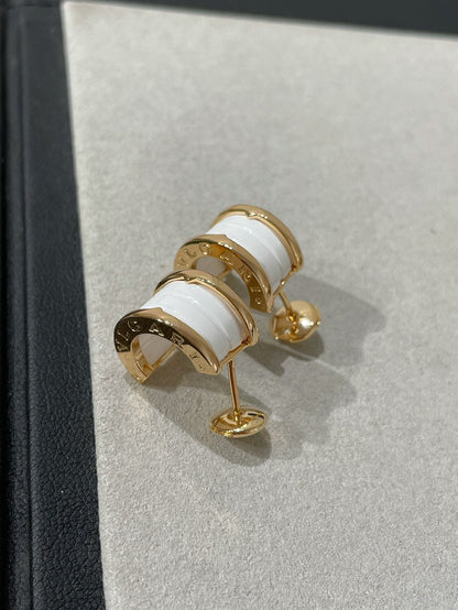 [Vellora Opalyn]ZERO 1 PINK GOLD CERAMIC EARRINGS