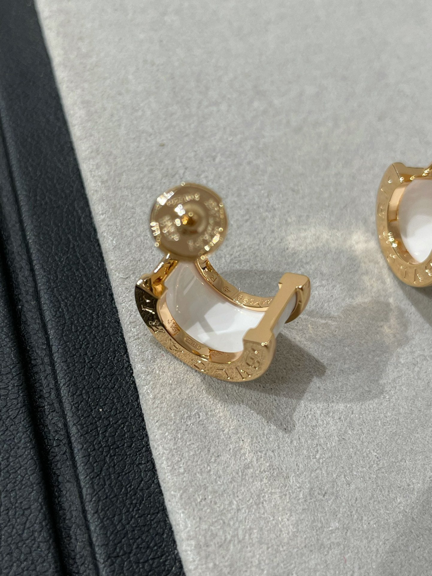 [Vellora Opalyn]ZERO 1 PINK GOLD CERAMIC EARRINGS