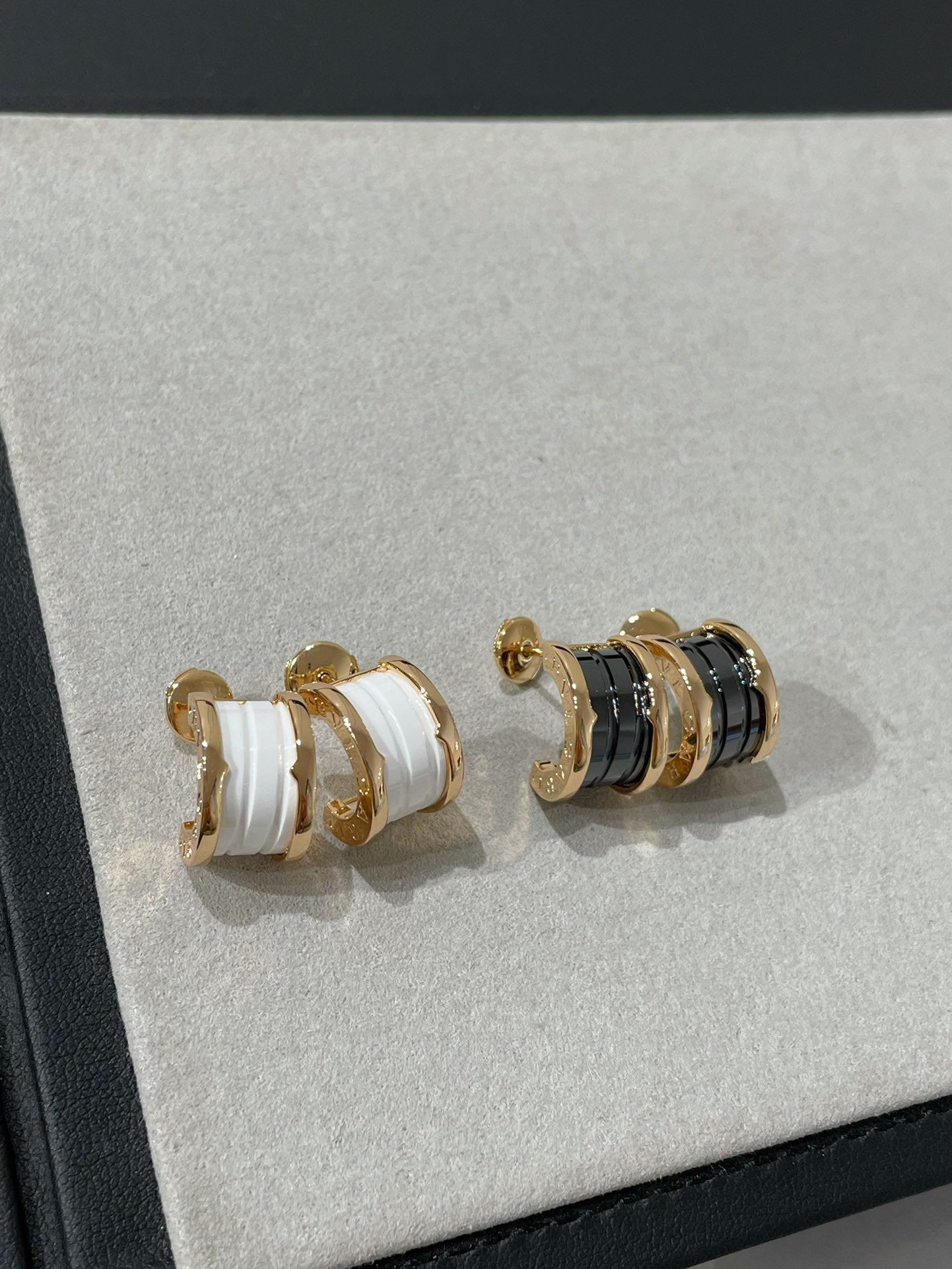[Vellora Opalyn]ZERO 1 PINK GOLD CERAMIC EARRINGS